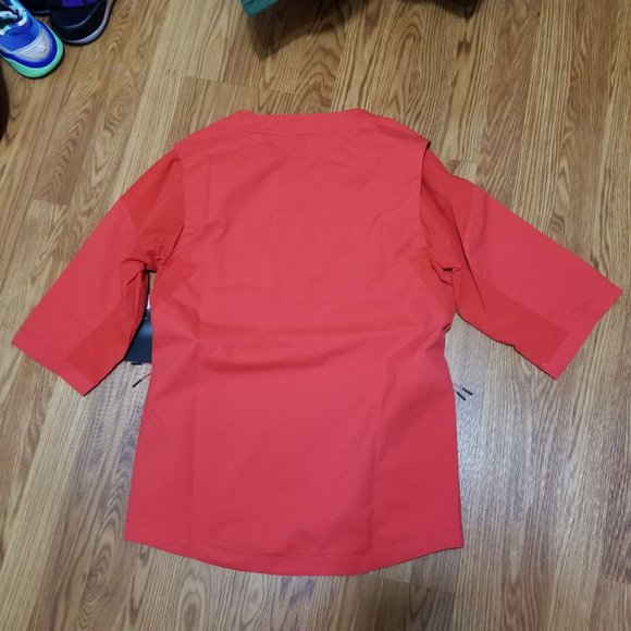 Nike Hot 3/4 Sleeve Baseball Batting Practice Jersey Red S 897383-657 Training - Picture 5 of 6